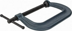 Wilton - Regular-Duty 6-1/16" Max Opening, 4-1/8" Throat Depth, Forged Steel Standard C-Clamp - 6,600 Lb Capacity, 0" Min Opening, Deep Throat - Makers Industrial Supply