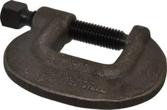 Wilton - Extra Heavy-Duty 1-3/4" Max Opening, 1-3/16" Throat Depth, Forged Steel Standard C-Clamp - 8,750 Lb Capacity, 0" Min Opening, Standard Throat Depth, Cold Drawn Steel Screw - Makers Industrial Supply