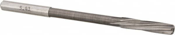 Magafor - #3 Solid Carbide 6 Flute Chucking Reamer - Spiral Flute, 0.216" Straight Shank, 1-1/32" Flute Length, 3-21/32" OAL - Makers Industrial Supply