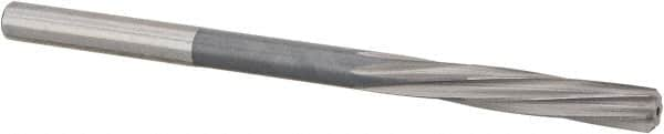 Magafor - 5.65mm Solid Carbide 6 Flute Chucking Reamer - Spiral Flute, 0.216" Straight Shank, 1-1/32" Flute Length, 3-21/32" OAL - Makers Industrial Supply