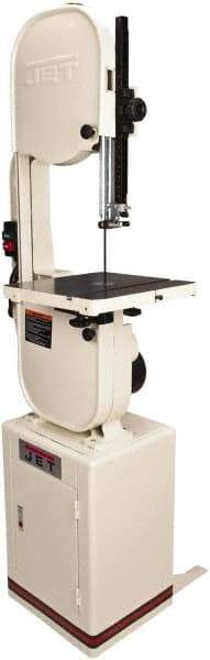 Jet - 13-1/2 Inch Throat Capacity, Variable Speed Pulley Vertical Bandsaw - 1500, 3000 SFPM, 1-1/4 HP, Single Phase - Makers Industrial Supply