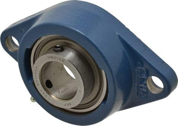 SKF - 1-1/4" ID, 2-Bolt Flange - 1-1/4 Inch Shaft - Makers Industrial Supply