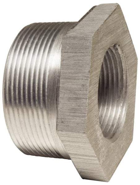 Latrobe Foundry - 2 x 1/2" Aluminum Pipe Hex Bushing - 150 psi, M x F End Connection, Grade 356-F - Makers Industrial Supply