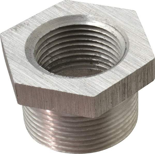 Latrobe Foundry - 1-1/4 x 1" Aluminum Pipe Hex Bushing - 150 psi, M x F End Connection, Grade 356-F - Makers Industrial Supply