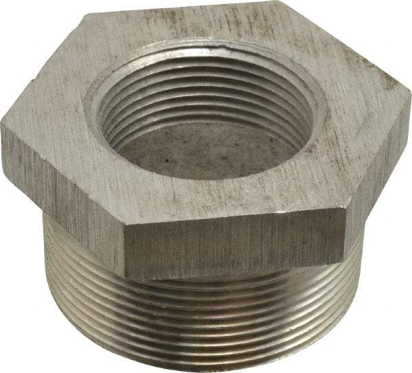 Latrobe Foundry - 2 x 1-1/4" Aluminum Pipe Hex Bushing - 150 psi, M x F End Connection, Grade 356-F - Makers Industrial Supply