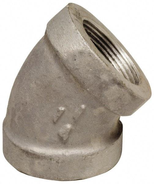 Latrobe Foundry - 1-1/2" Aluminum Pipe 45° Elbow - 150 psi, F End Connection, Grade 356-F - Makers Industrial Supply