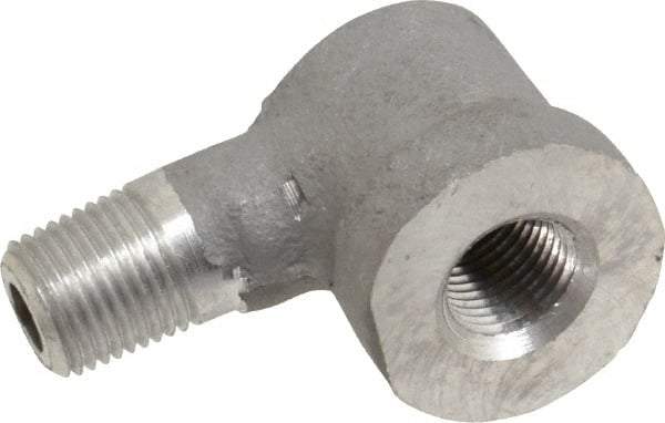 Latrobe Foundry - 1/8" Aluminum Pipe 90° Street Elbow - 150 psi, M x F End Connection, Grade 356-F - Makers Industrial Supply