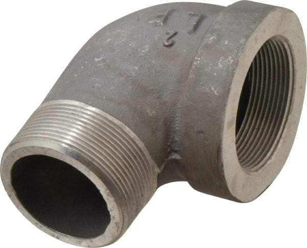 Latrobe Foundry - 2" Aluminum Pipe 90° Street Elbow - 150 psi, M x F End Connection, Grade 356-F - Makers Industrial Supply