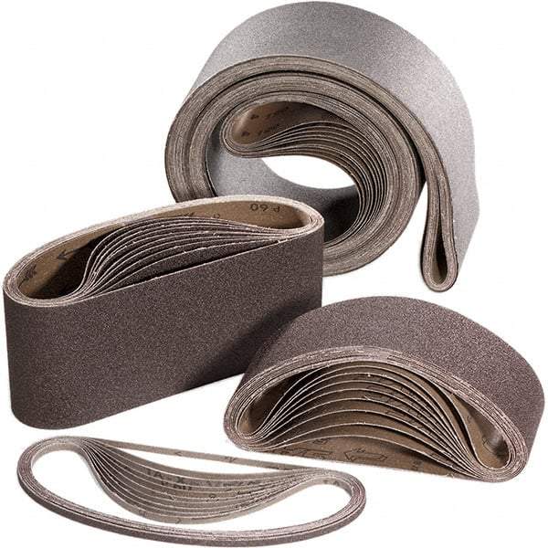 Sait - 3" Wide x 24" OAL, 100 Grit, Aluminum Oxide Abrasive Belt - Aluminum Oxide, Fine, Coated, X Weighted Cloth Backing - Makers Industrial Supply