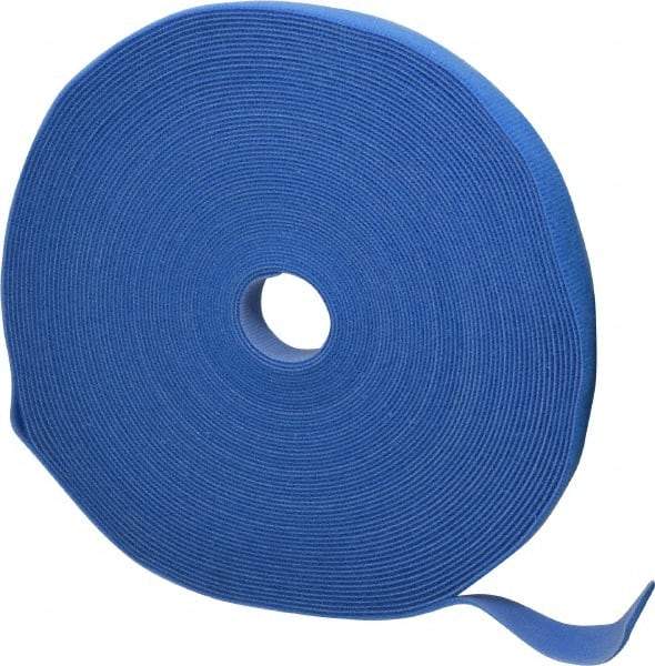 SpeedTech - 75' Long Blue Nylon & Polyethylene Hook & Loop Strap - 50 Lb Tensile Strength - Makers Industrial Supply