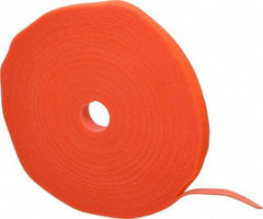 SpeedTech - 75' Long Orange Nylon & Polyethylene Hook & Loop Strap - 50 Lb Tensile Strength - Makers Industrial Supply