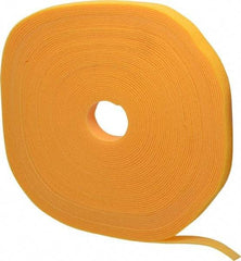 SpeedTech - 75' Long Yellow Nylon & Polyethylene Hook & Loop Strap - 50 Lb Tensile Strength - Makers Industrial Supply