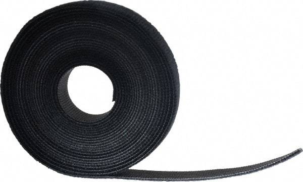 SpeedTech - 15' Long Black Nylon & Polyethylene Hook & Loop Strap - 50 Lb Tensile Strength - Makers Industrial Supply