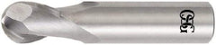 OSG - 10mm Diam, 14mm LOC, 2 Flute Solid Carbide Ball End Mill - TiAlN Finish, Single End, 51mm OAL, 51mm Shank Diam, Spiral Flute - Makers Industrial Supply