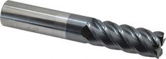 SGS - 1", 5 Flute, Single End, Solid Carbide, 0.03" Corner Radius End Mill - 6" OAL, 45° Helix, Right Hand Flute, 2-5/8" LOC, Right Hand Cut - Makers Industrial Supply