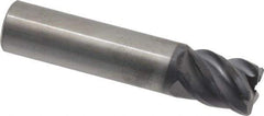 SGS - 5/8", 5 Flute, Single End, Solid Carbide, 0.06" Corner Radius End Mill - 3" OAL, 45° Helix, Right Hand Flute, 3/4" LOC, Right Hand Cut - Makers Industrial Supply