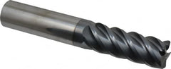 SGS - 1", 5 Flute, Single End, Solid Carbide, 0.06" Corner Radius End Mill - 6" OAL, 45° Helix, Right Hand Flute, 2-5/8" LOC, Right Hand Cut - Makers Industrial Supply