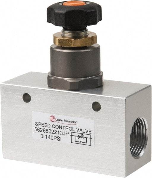 PRO-SOURCE - 3/4" NPT Inline Speed Control Valve - 0 to 140.78 psi & Aluminum Alloy Material - Makers Industrial Supply