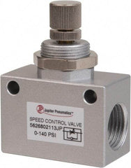 PRO-SOURCE - 1/2" NPT Inline Speed Control Valve - 0 to 140.78 psi & Aluminum Alloy Material - Makers Industrial Supply