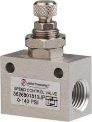 PRO-SOURCE - 1/4" NPT Inline Speed Control Valve - 0 to 140.78 psi & Aluminum Alloy Material - Makers Industrial Supply