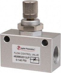 PRO-SOURCE - 3/8" NPT Inline Flow Control Valve - 0 to 140.78 psi & Aluminum Alloy Material - Makers Industrial Supply