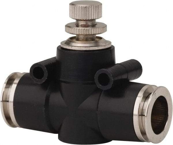 PRO-SOURCE - 1/2" Tube OD Inline Flow Control Valve - 0 to 113.76 psi & Techno Polymer, Brass, Steel Material - Makers Industrial Supply