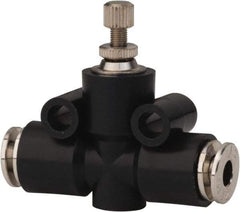 PRO-SOURCE - 5/32" Tube OD Inline Flow Control Valve - 0 to 113.76 psi & Techno Polymer, Brass, Steel Material - Makers Industrial Supply