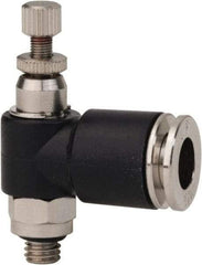 PRO-SOURCE - 10-32 Male NPT x 1/4" Tube OD Miniature Exhaust Valve - 0 to 113.76 psi & Techno Polymer, Brass, Steel Material - Makers Industrial Supply