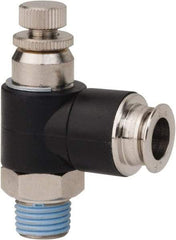 PRO-SOURCE - 1/4" Male NPT x 3/8" Tube OD Compact Banjo Valve - 0 to 113.76 psi & Techno Polymer, Brass, Steel Material - Makers Industrial Supply