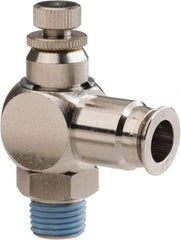 PRO-SOURCE - 1/4" Male NPT x 3/8" Tube OD Tamper Resistant Valve - 0 to 113.76 psi & Nickel Plated Brass Material - Makers Industrial Supply