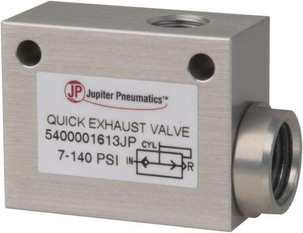 PRO-SOURCE - 1/8" NPT Quick Exhaust Valve - 1/4" Exhaust Port, 7.1 to 140.78 psi, Aluminum Alloy Material - Makers Industrial Supply