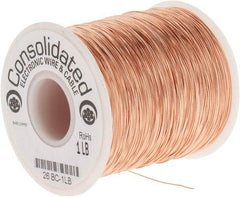 Made in USA - 26 AWG, 0.0159 Inch Diameter, 1279 Ft., Solid, Grounding Wire - Copper, ASTM B3, QQ-W-343 Type S, RoHS Compliant - Makers Industrial Supply