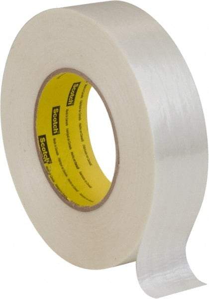 3M - 2" x 60 Yd Clear Rubber Adhesive Packaging Tape - Polyester Film Backing, 8 mil Thick, 600 Lb Tensile Strength, Series 890MSR - Makers Industrial Supply