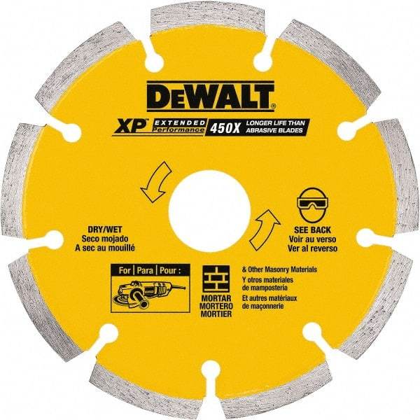 DeWALT - 5" Diam, 7/8" Arbor Hole Diam, Wet & Dry Cut Saw Blade - Diamond-Tipped, Standard Round Arbor - Makers Industrial Supply