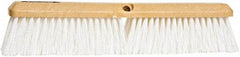 PRO-SOURCE - 24" General Purpose Polypropylene Push Broom - 3" Bristle Length, Plastic Block, Threaded Handle Connection, Handle Sold Separately - Makers Industrial Supply