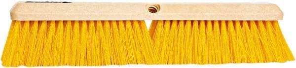 PRO-SOURCE - 18" General Purpose Polypropylene Push Broom - 3" Bristle Length, Plastic Block, Threaded Handle Connection, Handle Sold Separately - Makers Industrial Supply