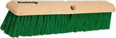 PRO-SOURCE - 18" General Purpose Polypropylene Push Broom - 3" Bristle Length, Plastic Block, Threaded Handle Connection, Handle Sold Separately - Makers Industrial Supply