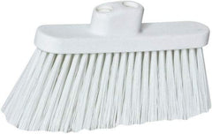 PRO-SOURCE - 10" Wide, White Polypropylene Bristles, Angled Broom - Threaded Handle, 10 Inch Wide Broom, White Bristles, Handle Sold Separately - Makers Industrial Supply