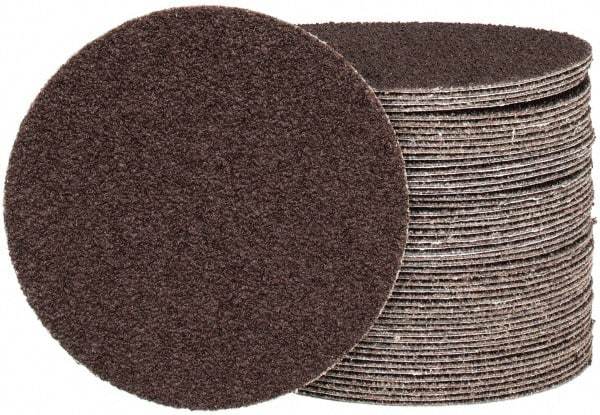 Tru-Maxx - 4" Diam, 40 Grit Aluminum Oxide Adhesive PSA Disc - Coarse Grade, X Weighted Cloth Backing, For Right Angle/Vertical Shaft Portable Grinders - Makers Industrial Supply