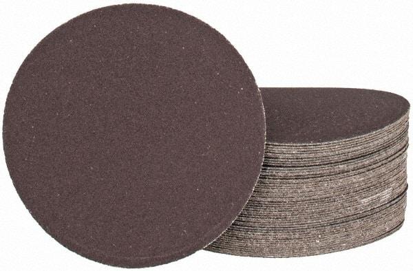 Tru-Maxx - 4" Diam, 320 Grit Aluminum Oxide Adhesive PSA Disc - Extra Fine Grade, X Weighted Cloth Backing, For Right Angle/Vertical Shaft Portable Grinders - Makers Industrial Supply