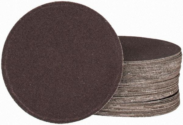 Tru-Maxx - 4" Diam, 240 Grit Aluminum Oxide Adhesive PSA Disc - Very Fine Grade, X Weighted Cloth Backing, For Right Angle/Vertical Shaft Portable Grinders - Makers Industrial Supply