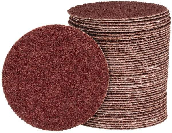 Tru-Maxx - 4" Diam, 24 Grit Aluminum Oxide Adhesive PSA Disc - Very Coarse Grade, X Weighted Cloth Backing, For Right Angle/Vertical Shaft Portable Grinders - Makers Industrial Supply