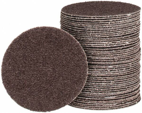 Tru-Maxx - 3" Diam, 40 Grit Aluminum Oxide Adhesive PSA Disc - Coarse Grade, X Weighted Cloth Backing, For Right Angle/Vertical Shaft Portable Grinders - Makers Industrial Supply