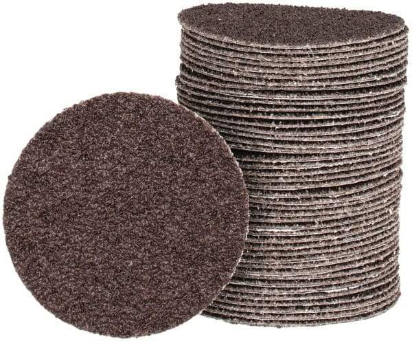 Tru-Maxx - 3" Diam, 36 Grit Aluminum Oxide Adhesive PSA Disc - Very Coarse Grade, X Weighted Cloth Backing, For Right Angle/Vertical Shaft Portable Grinders - Makers Industrial Supply