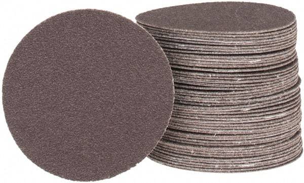 Tru-Maxx - 3" Diam, 100 Grit Aluminum Oxide Adhesive PSA Disc - Fine Grade, X Weighted Cloth Backing, For Right Angle/Vertical Shaft Portable Grinders - Makers Industrial Supply