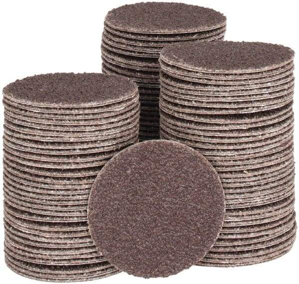 Tru-Maxx - 1-1/2" Diam, 50 Grit Aluminum Oxide Adhesive PSA Disc - Coarse Grade, X Weighted Cloth Backing, For Right Angle/Vertical Shaft Portable Grinders - Makers Industrial Supply