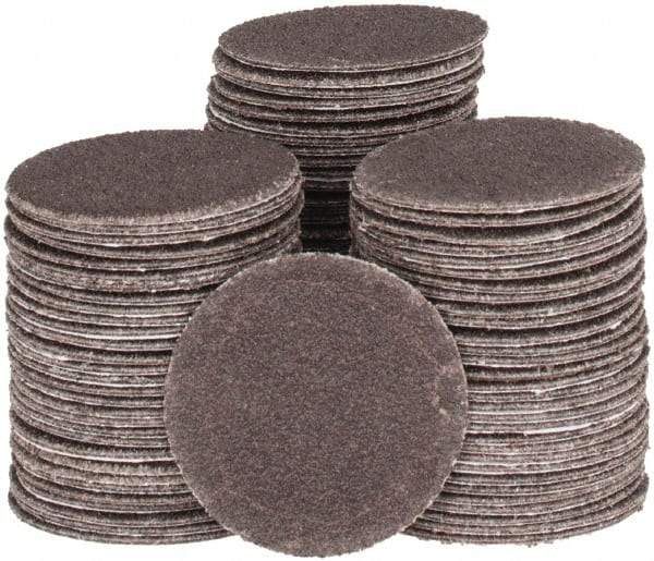 Tru-Maxx - 1-1/2" Diam, 100 Grit Aluminum Oxide Adhesive PSA Disc - Fine Grade, X Weighted Cloth Backing, For Right Angle/Vertical Shaft Portable Grinders - Makers Industrial Supply