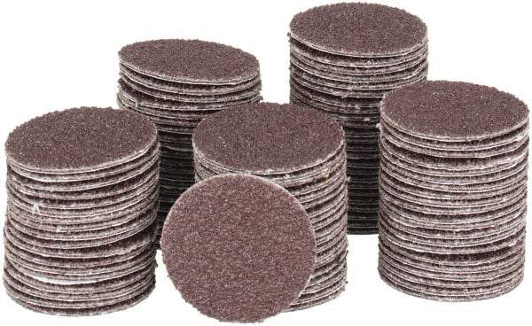 Tru-Maxx - 1" Diam, 80 Grit Aluminum Oxide Adhesive PSA Disc - Medium Grade, X Weighted Cloth Backing, For Right Angle/Vertical Shaft Portable Grinders - Makers Industrial Supply