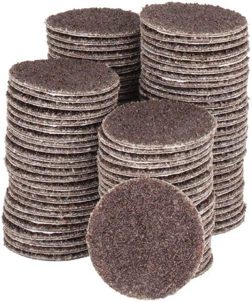 Tru-Maxx - 1" Diam, 50 Grit Aluminum Oxide Adhesive PSA Disc - Coarse Grade, X Weighted Cloth Backing, For Right Angle/Vertical Shaft Portable Grinders - Makers Industrial Supply