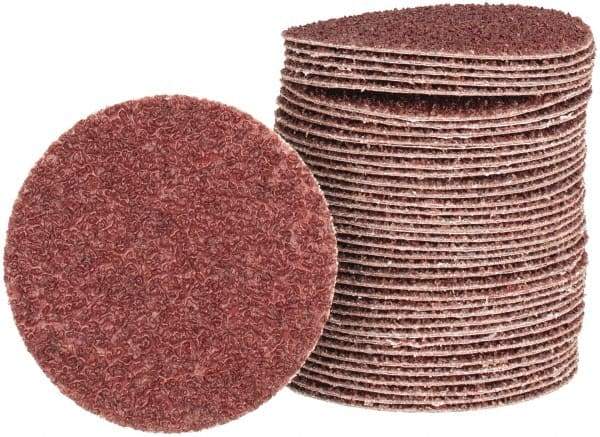 Tru-Maxx - 3" Diam, 24 Grit Aluminum Oxide Adhesive PSA Disc - Very Coarse Grade, X Weighted Cloth Backing, For Right Angle/Vertical Shaft Portable Grinders - Makers Industrial Supply